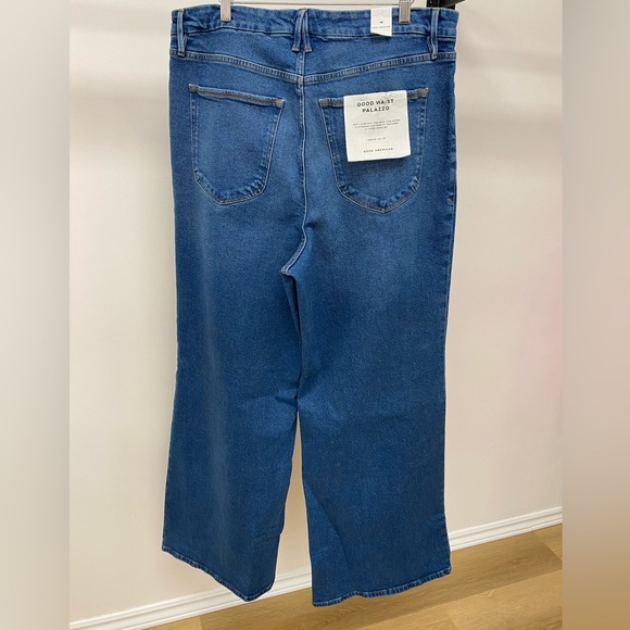 BNWT Good American, Good Waist Palazzo Jeans, Premium Denim - Picture 3 of 5